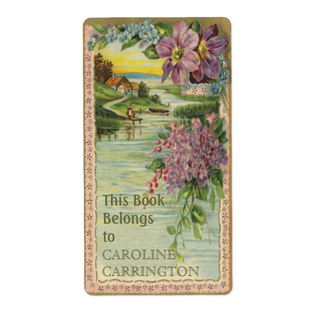 Etiquetas de Bookplate Pessoal (Frente)