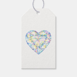 Etiquetas de brindagem de cor de água do coração d