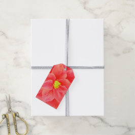 Etiquetas de brindagem floral da camellia vermelha