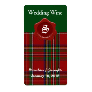 Etiquetas de Cama de Vinho Mini para Casamento Roy