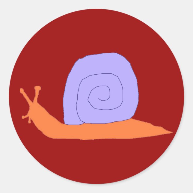 Etiquetas de caracol roxa e laranja (Frente)