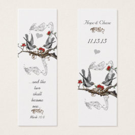 Etiquetas de Casamento da Cinza Vintage Red Blooms