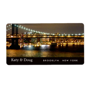 Etiquetas de casamento da ponte de Brooklyn