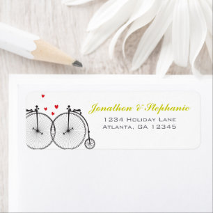 Etiquetas de casamento de Bicicletas Vintage