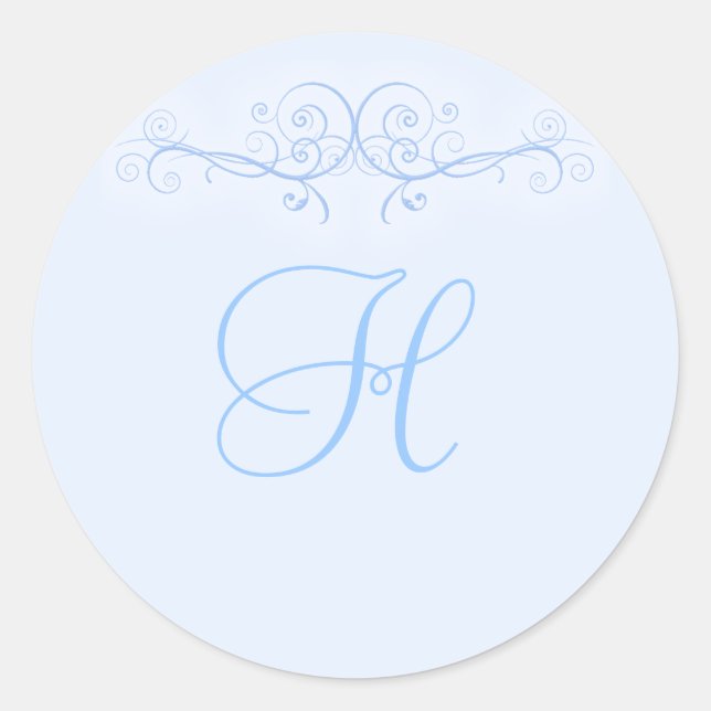 Etiquetas de Casamento de Rolagem Azul (Frente)