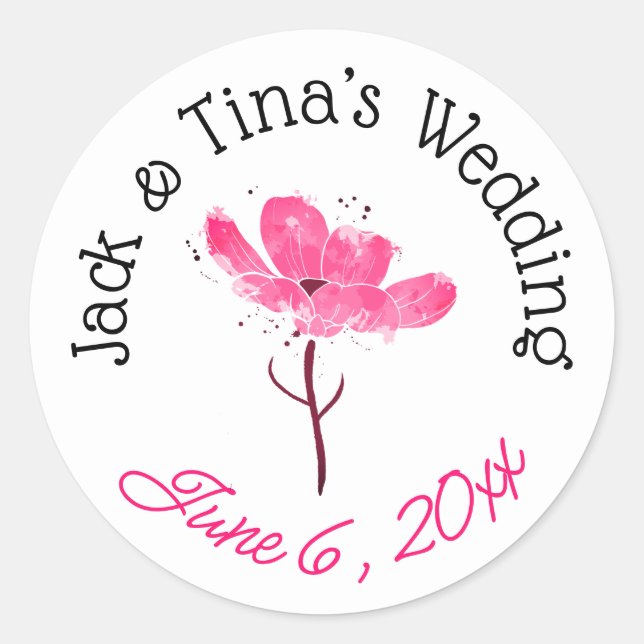 Etiquetas de casamento personalizadas (Frente)