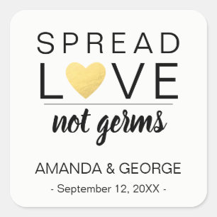 Etiquetas de casamento Saneamento de Mão Ouro Pers