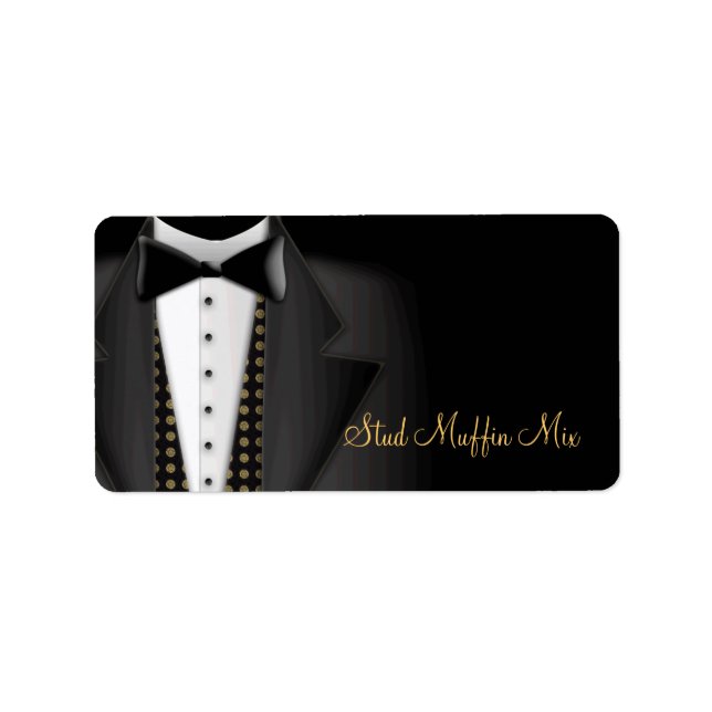 Etiquetas de casamento Tuxedo (Frente)