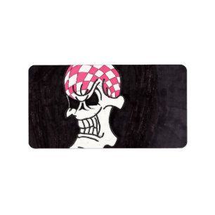 Etiquetas de Caveira do Quadro de Verificação Rosa