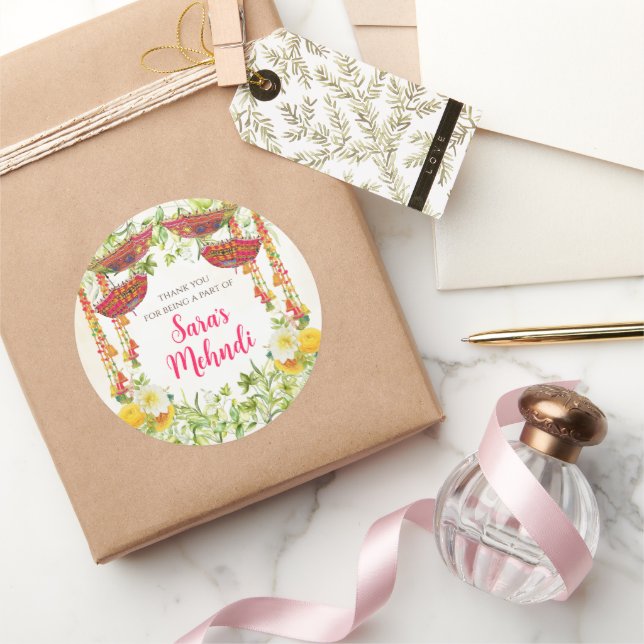 Etiquetas de cerimônia Mehndi (Presentear)