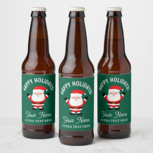 Etiquetas de cerveja de Natal com desenho de Papai