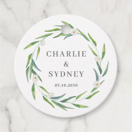 Etiquetas de Chá de panela de Casamento de Wreath 