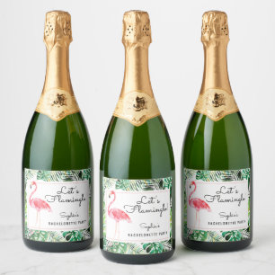 Etiquetas de Champanhe Flamingle Bachelorette de v