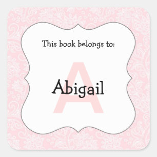 Etiquetas de chapa monográfica, cor-de-rosa