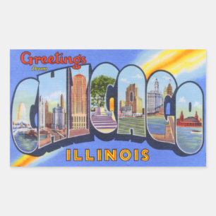 Etiquetas de Chicago Illinois do vintage