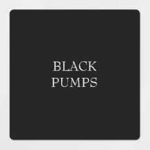 Etiquetas de classificação de Calçado preto no arm