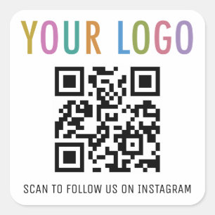 Etiquetas de código QR do Instagram com mídia soci