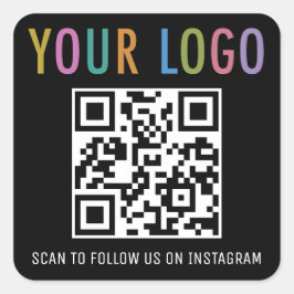 Etiquetas de código QR do Instagram com o logotipo