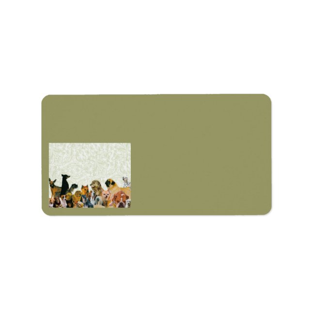 Etiquetas de Colagem de Cães (Frente)