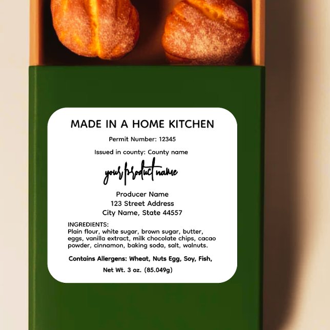 Etiquetas de comida da Califórnia (Criador carregado)