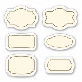 Etiquetas de comida de contorno de vinheta