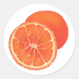 Etiquetas de Comida de Fruta laranja, inteiras e c