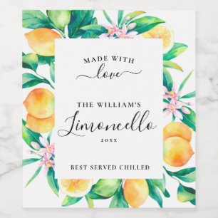 Etiquetas de Comida de Limoncello, caseiro, person