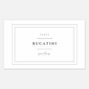 Etiquetas de Comida de Massa Bucatini