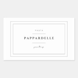 Etiquetas de Comida de Pappardelle Pasta
