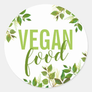 Etiquetas de Comida de Veganismo Verde  Vegan