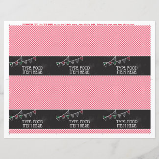 Etiquetas de Comida do Partido Sagrado Cannoli | E