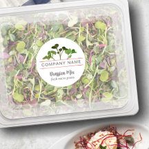 Etiquetas de Comida Microgreen, Personalize seu no
