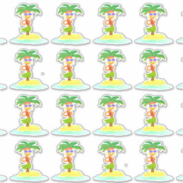 Etiquetas de contorno de Hula Palm (folha)