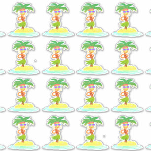 Etiquetas de contorno de Hula Palm (folha)