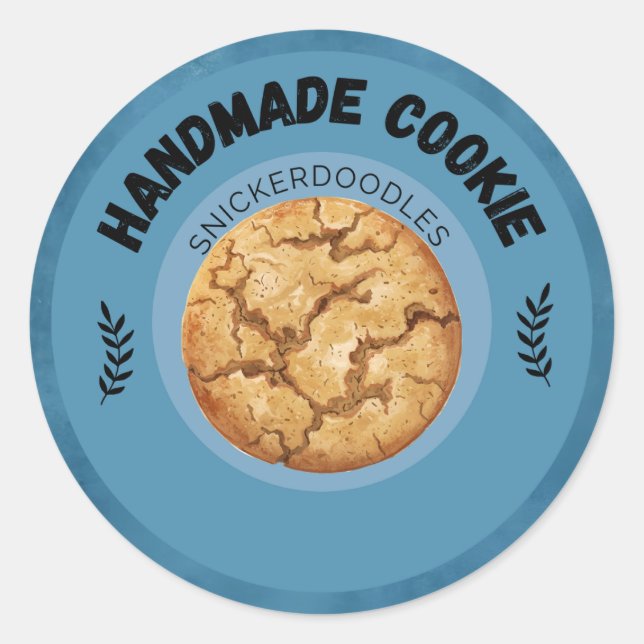 Etiquetas de Cookie Personalizadas Snickerdoodle (Frente)