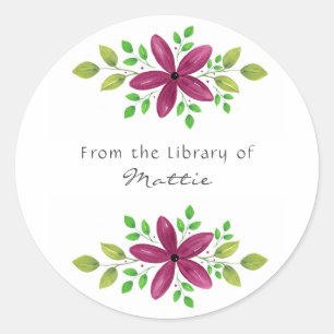 Etiquetas de cor aquática roxa magenta