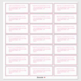 Etiquetas de Correio Guest Rosa Clássicas 21 por F