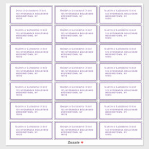 Etiquetas de Correio Guest Roxo Clássicas 21 por