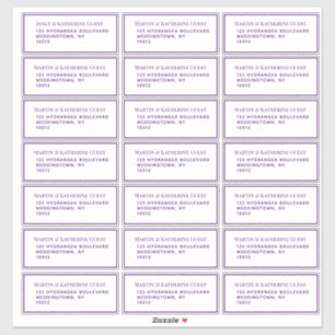 Etiquetas de Correio Guest Roxo Clássicas 21 por F