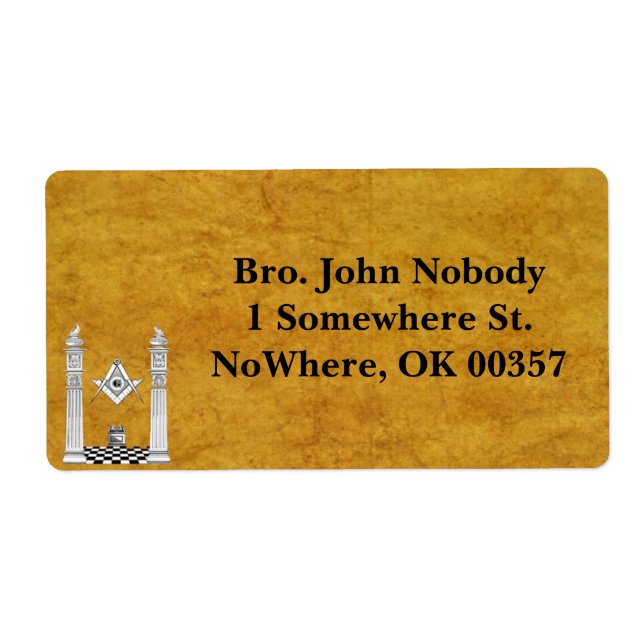Etiquetas de Correio Masônico (Frente)