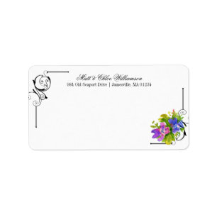Etiquetas de Correio Vitorianas com Acentos Florai
