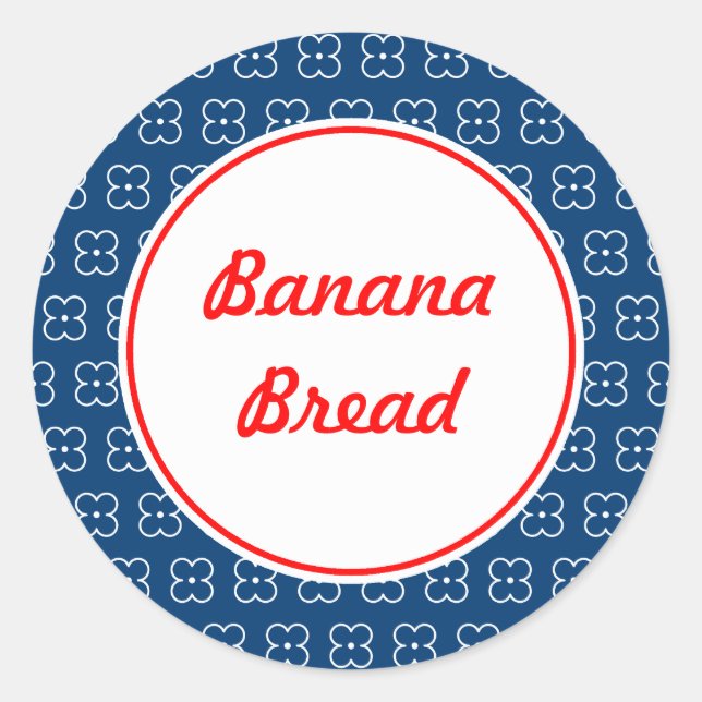 Etiquetas de cozinha personalizadas azuis (Frente)