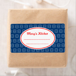 Etiquetas de Cozinha Personalizadas Azuis