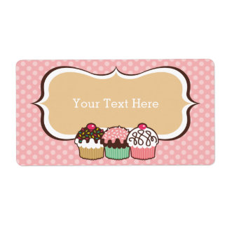 Etiquetas de cupcakes Trio