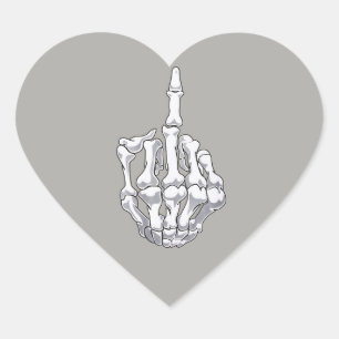 Etiquetas de Dedo Médio do Esqueleto