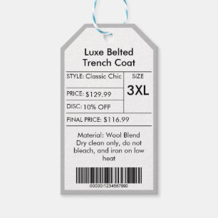 Etiquetas de desconto de preço de marca de Roupa p