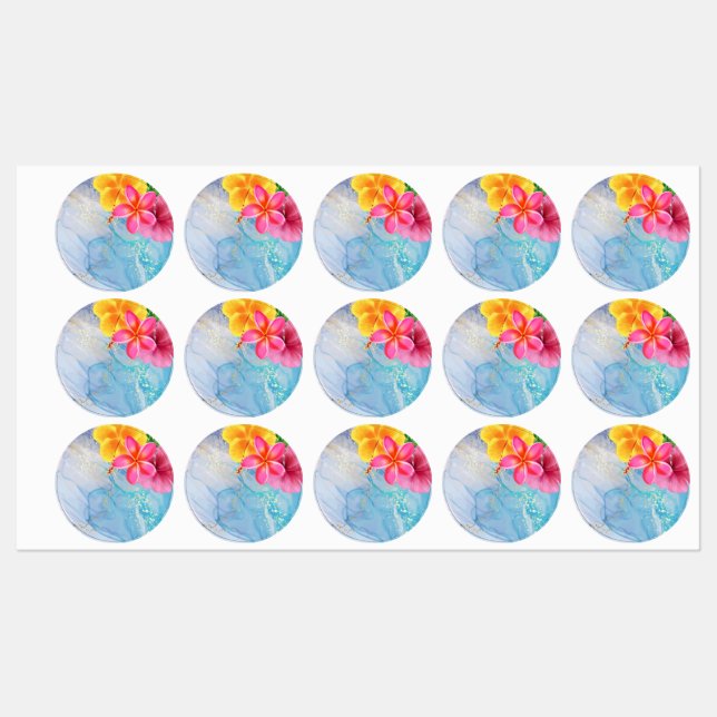 Etiquetas de design de Disposição Tropical (Folha)