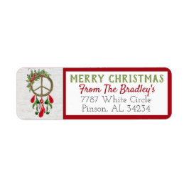 Etiquetas de devolução de sonhadores de paz na Ter