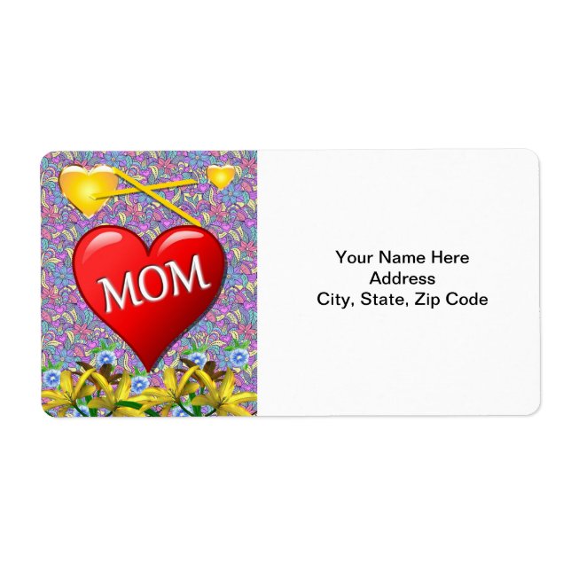 Etiquetas de dia de as mães (Frente)