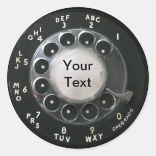 Etiquetas de discagem por telefone rotativo